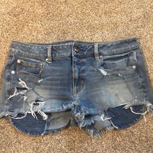 AE denim shorts